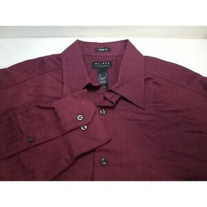 Axcess Shirt Mens L‎ Large Red Button Up Long Sleeve Claiborne Classic Fit